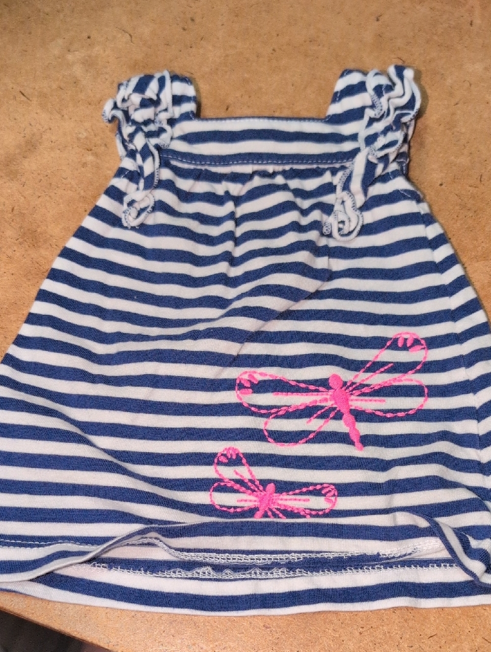 ❤️‍🔥10/$10❤️‍🔥 Baby Girls Carter's Navy & White Stripe Dress Size Newborn